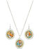 Montana Silversmiths Women's Sweet Memories Mountain Glacier Turquoise Jewelry Set, Silver, hi-res