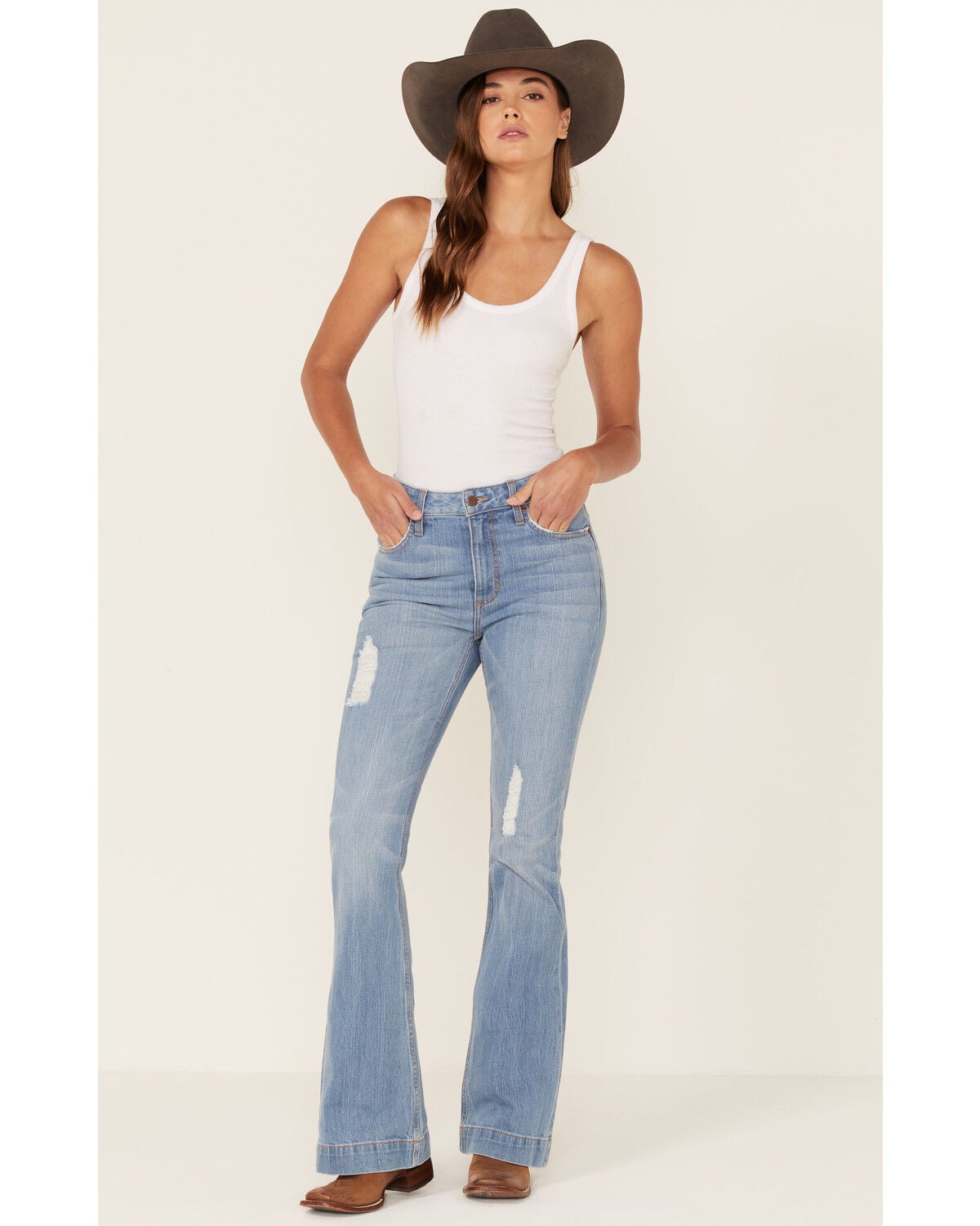 Jennifer Faded Flare Jeans 