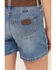 Image #4 - Wrangler Girls' Medium Wash Stretch Denim Shorts, Medium Wash, hi-res