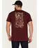 Image #1 - Browning Men's Realtree Edge Flag Graphic Short Sleeve T-Shirt, , hi-res