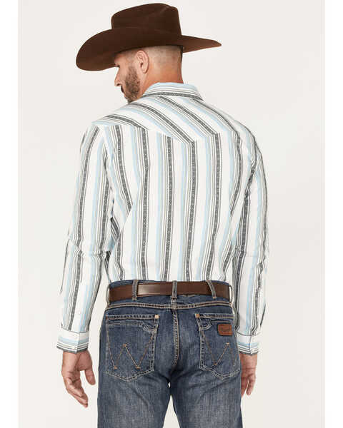 Image #4 - Cody James Men's Himalaya Southwestern Stripe Snap Western Shirt , Cream, hi-res