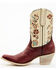 Image #3 - Yippee Ki Yay by Old Gringo Women's Bruni Floral Embroidered Studded Western Boots - Medium Toe, Wine, hi-res