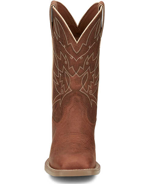 Image #4 - Justin Women's Halter Western Boots - Broad Square Toe , Cognac, hi-res