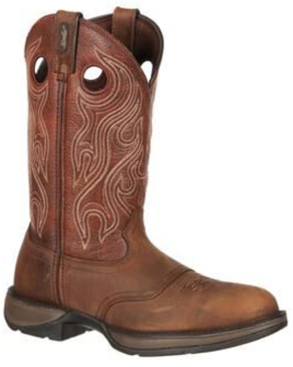 Image #1 - Durango Rebel Men's Saddle Western Boots - Round Toe, Bark, hi-res
