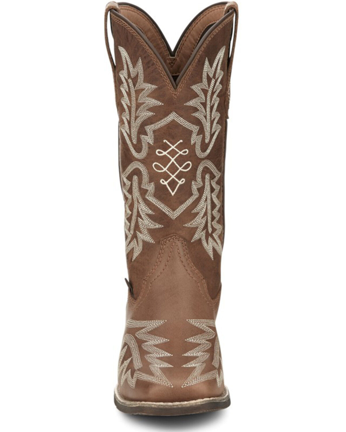 Image #4 - Justin Women's Carsen Western Boots - Broad Square Toe, Tan, hi-res