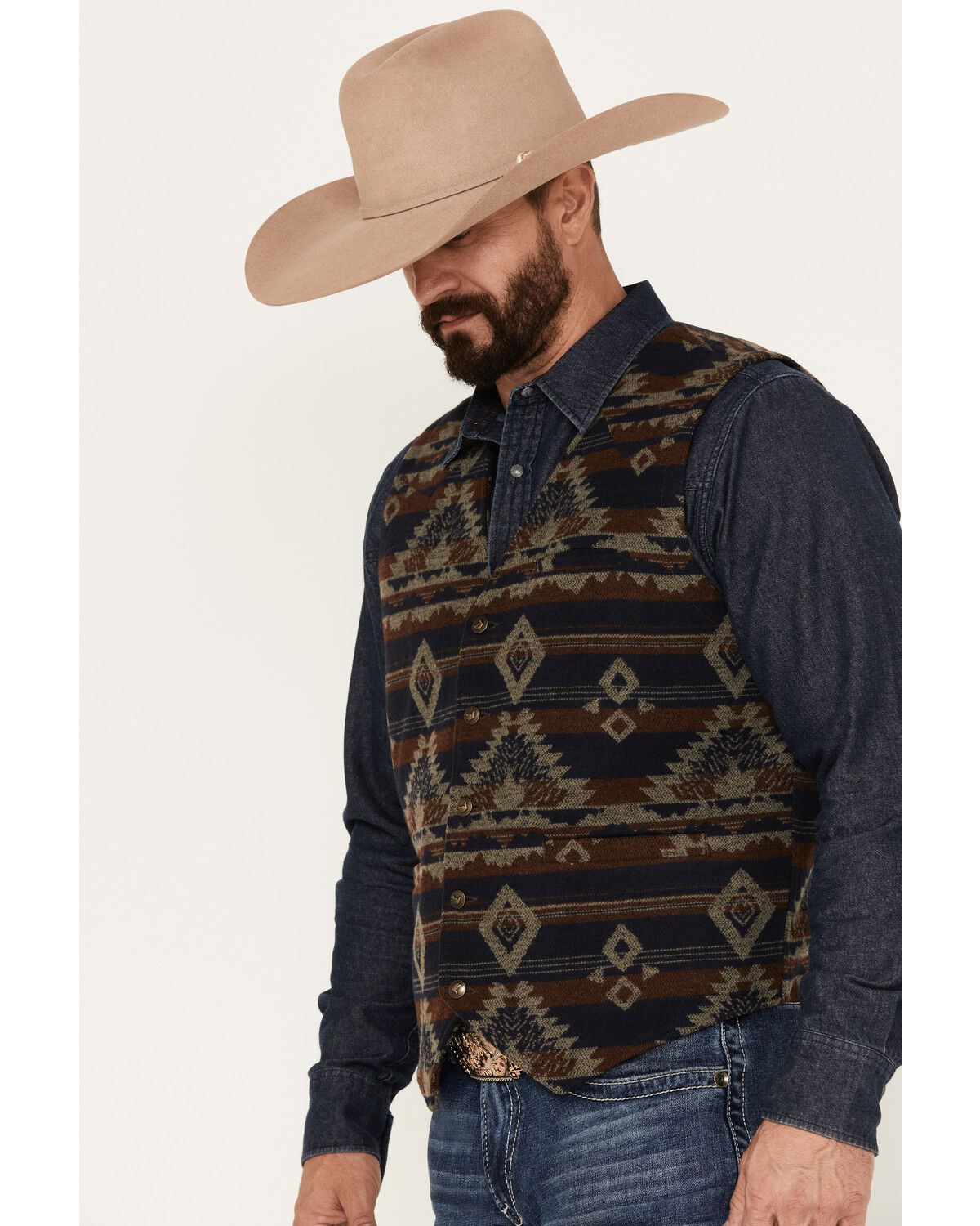 Image #2 - Cody James Men's Dakota Southwestern Jacquard Vest, , hi-res