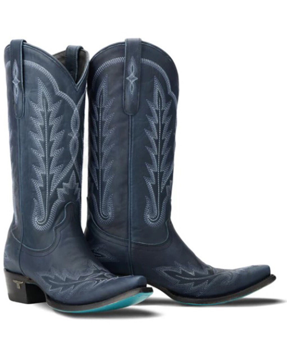 Lane Women's Lexington Tall Western Boots - Snip Toe, Navy, hi-res