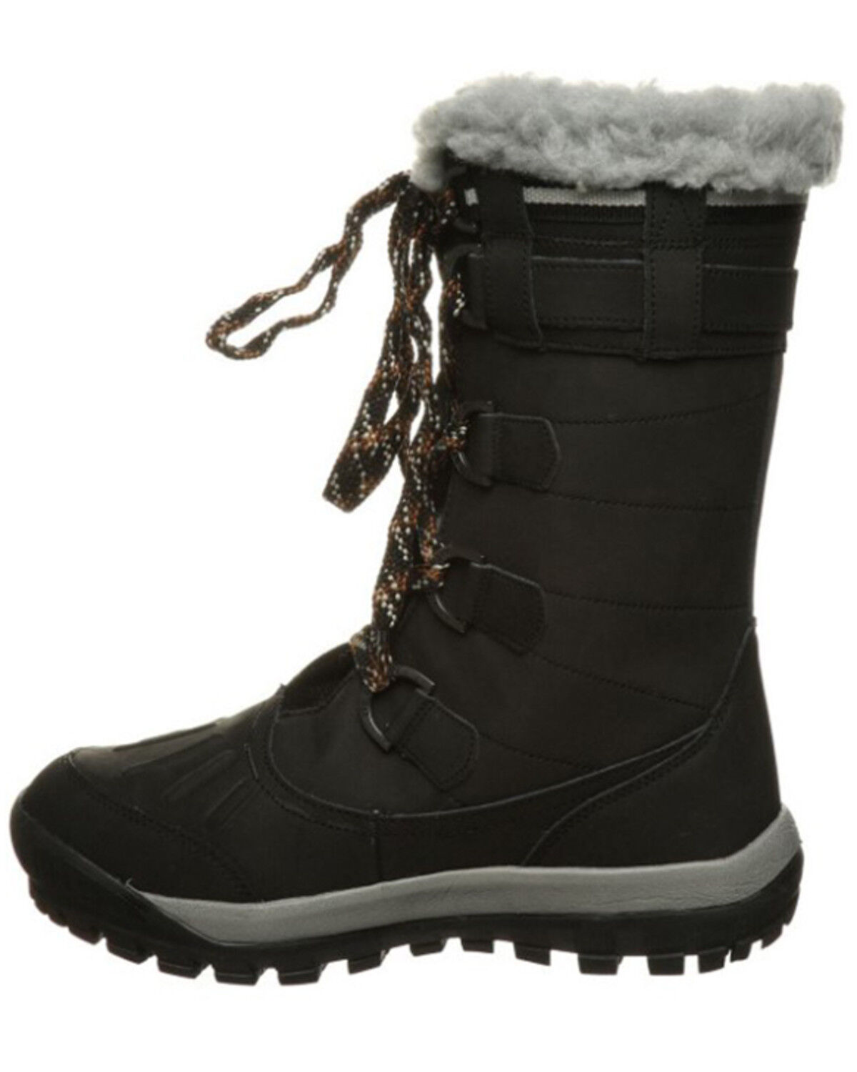 Image #3 - Bearpaw Women's Desdemona 10" Waterproof Lace-Up Boots - Round Toe, Black, hi-res