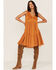 Image #1 - Talisman Women's Athena Embroidered Mini Dress, Orange, hi-res