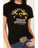 Image #3 - Changes Women's Yellowstone Train Station Short Sleeve Graphic Tee, Black, hi-res
