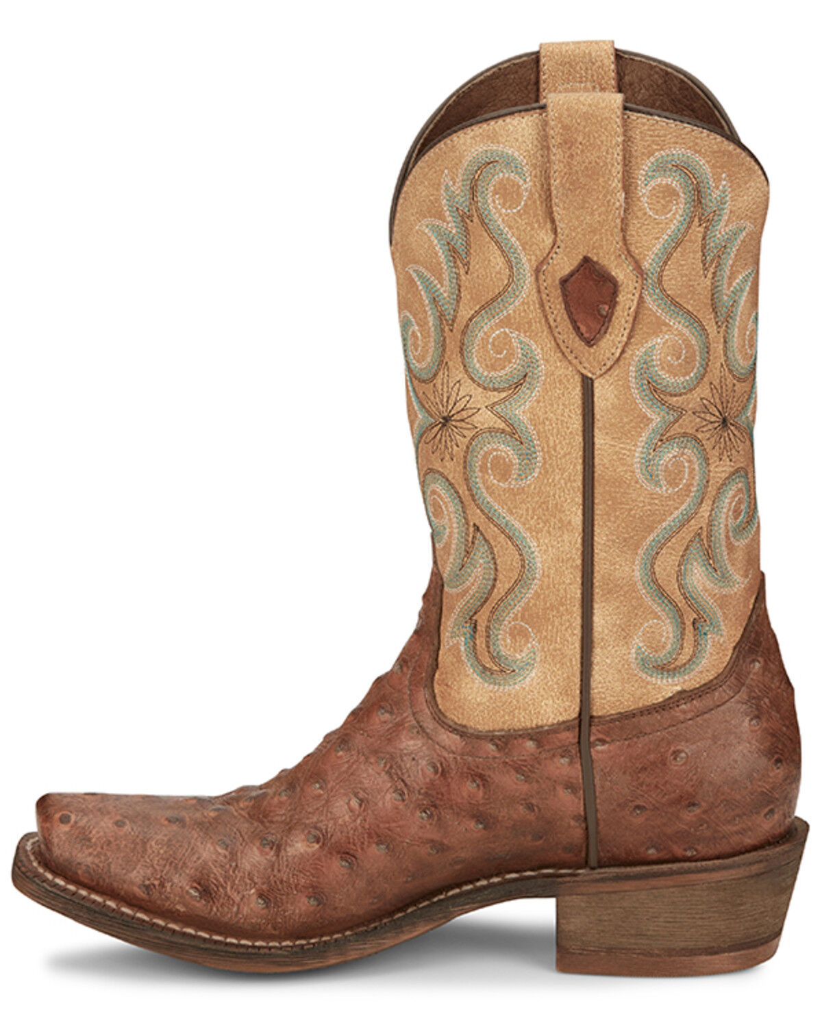Image #3 - Nocona Women's Hierra Ostrich Print Western Boots - Square Toe, , hi-res