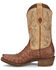 Image #3 - Nocona Women's Hierra Ostrich Print Western Boots - Square Toe, Tan, hi-res