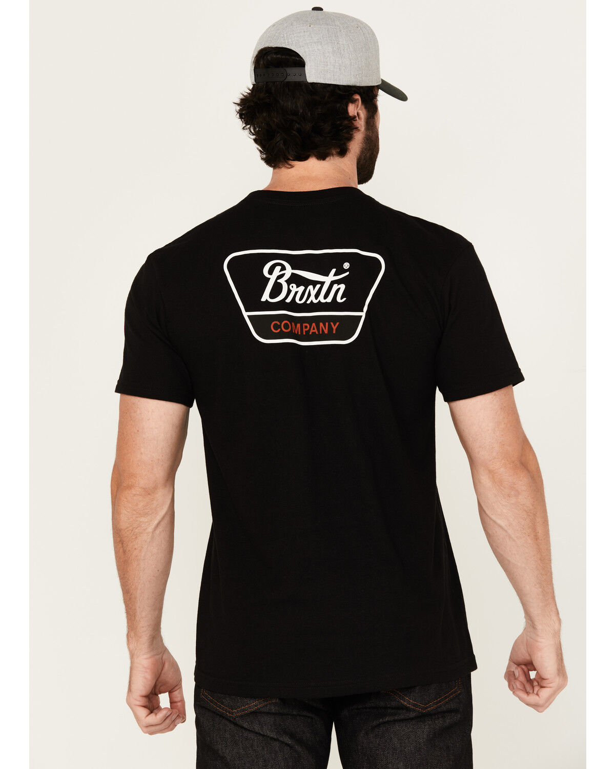 Image #1 - Brixton Men's Linwood Logo Short Sleeve Graphic T-Shirt, Black, hi-res