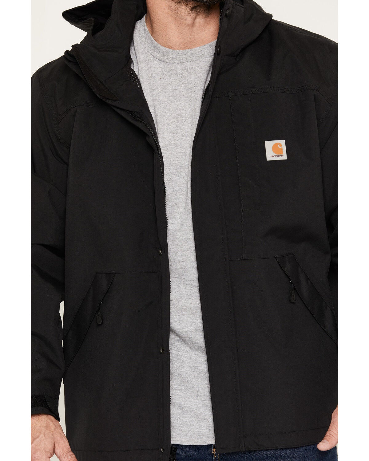 Image #3 - Carhartt Men's Shoreline Storm Defender Heavyweight Work Jacket - Big, Black, hi-res
