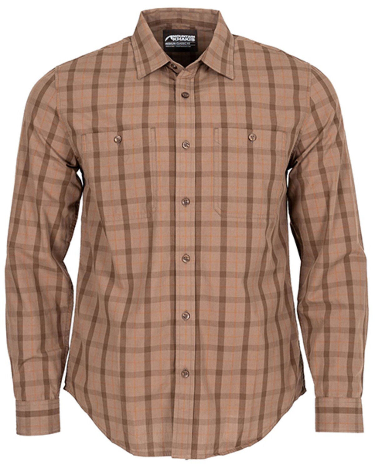 Mountain Khakis Men's Midtown Long Sleeve Button-Down Western Shirt, Brown, hi-res