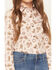 Image #3 - Cruel Girl Girls' Conversational Print Long Sleeve Snap Western Shirt, Pink, hi-res