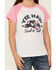 Image #3 - Rock & Roll Denim Girls' Yee Haw Short Sleeve Graphic Tee, Pink, hi-res