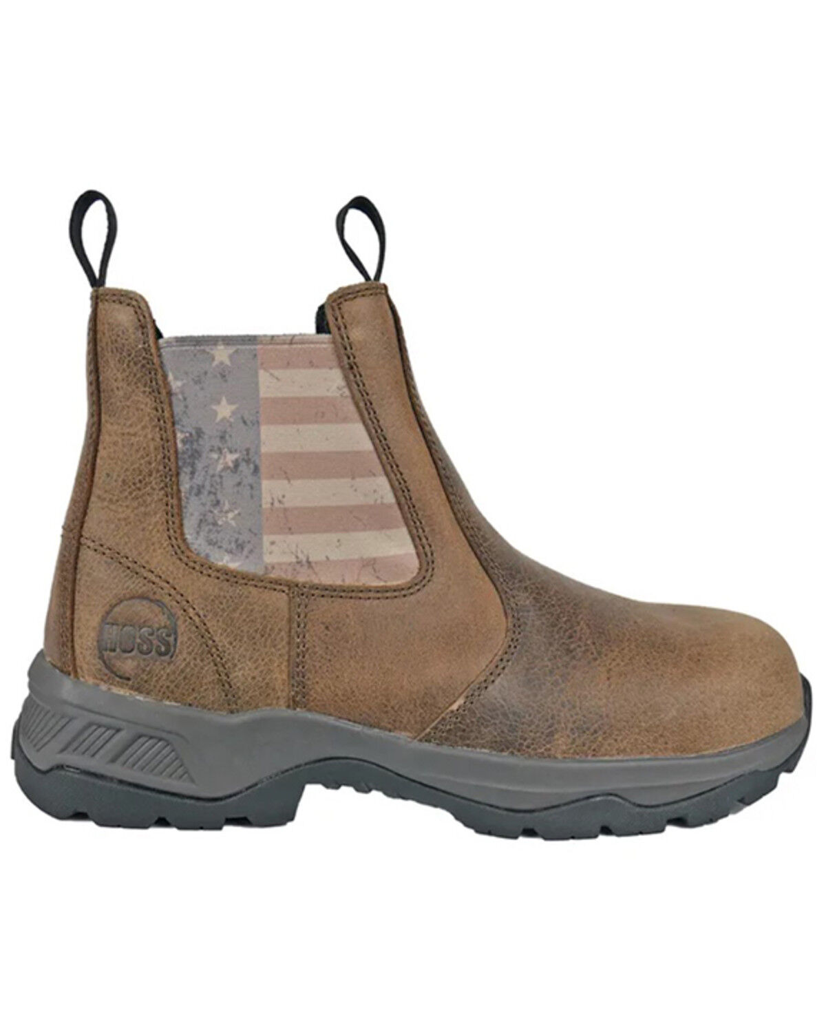Image #2 - Hoss Men's Old Glory Chelsea Boots - Composite Toe, Brown, hi-res
