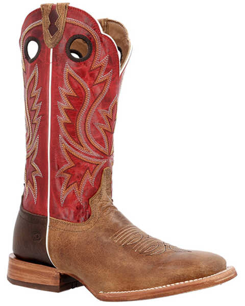 Durango Men's PRCA Collection Bison Western Boots - Broad Square Toe , Tan, hi-res