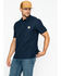 Carhartt Men's Contractor's Pocket Short Sleeve Polo Work Shirt - Big & Tall, Navy, hi-res