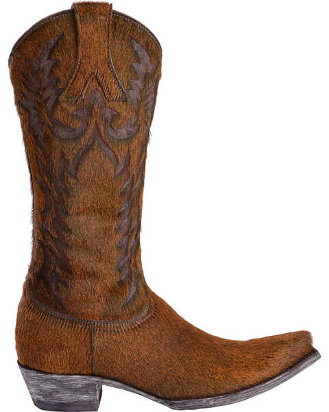Old Gringo Women's Mayra Black/Rust Hair On Laser Stitch Cowgirl Boots - Snip Toe, Black, hi-res
