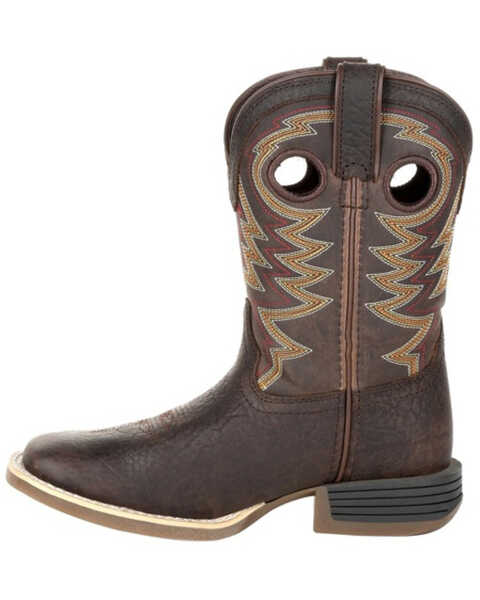 Image #3 - Durango Boys' Lil Rebel Pro Western Boots - Square Toe, Dark Brown, hi-res