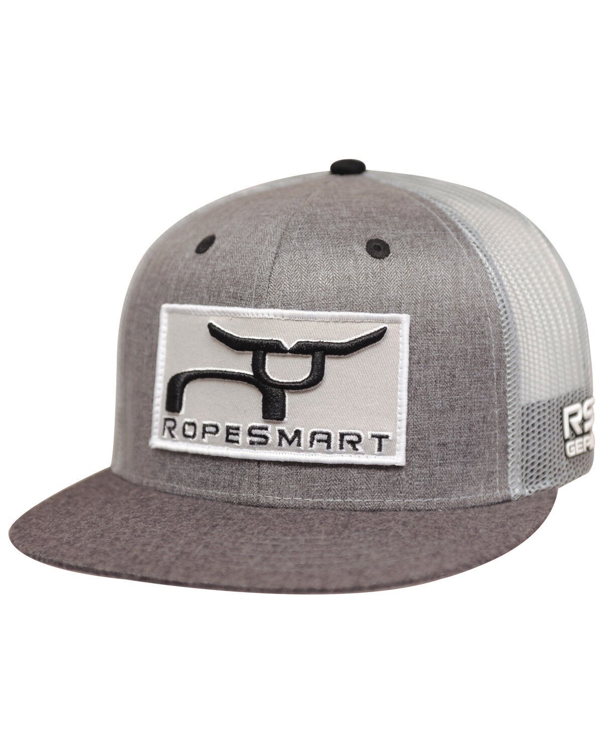 Image #1 - RopeSmart Men's Large Patch Trucker Cap, Grey, hi-res