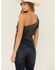 Image #4 - Youth in Revolt Women's Americana One Shoulder Tee, Black, hi-res