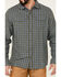 Image #3 - Brothers and Sons Men's Small Check Plaid Long Sleeve Button-Down Western Shirt , Indigo, hi-res