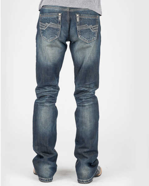 Image #1 - Tin Haul Men's Jagger Fit Corded Bootcut Jeans, Indigo, hi-res