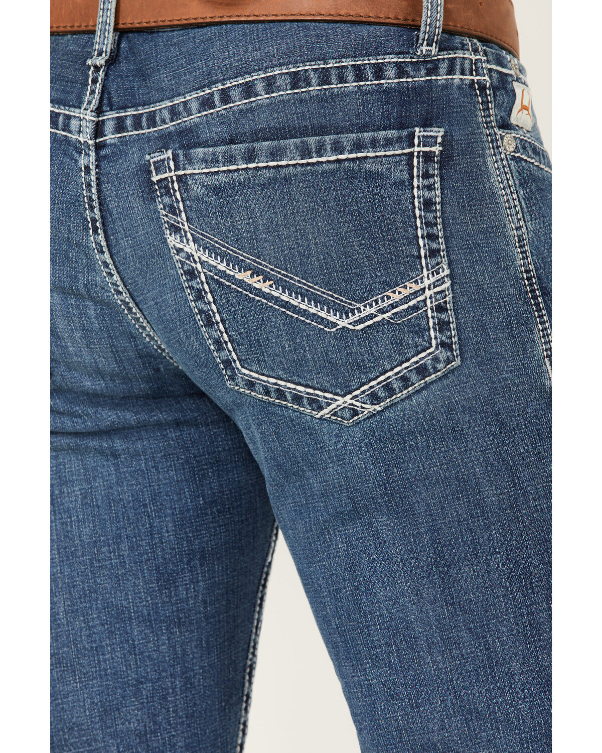 Image #4 - Cinch Men's Ian Medium Wash Slim Bootcut Performance Jeans, Indigo, hi-res