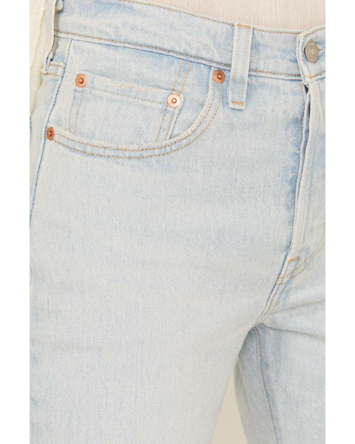 Image #2 - Levi's Women's Stepped Away Light Wash High Rise 501 Straight Stretch Denim Jeans, Light Wash, hi-res