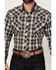 Image #3 - Roper Men's West Made Plaid Print Long Sleeve Snap Western Shirt, Brown, hi-res