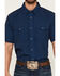 Image #3 - RANK 45&reg; Men's Sky Grid Geo Print Rodeo Tech 2.0 Short Sleeve Snap Western Shirt, Navy, hi-res