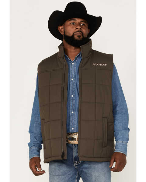 Ariat Men's Crius Insulated Vest, Brown, hi-res