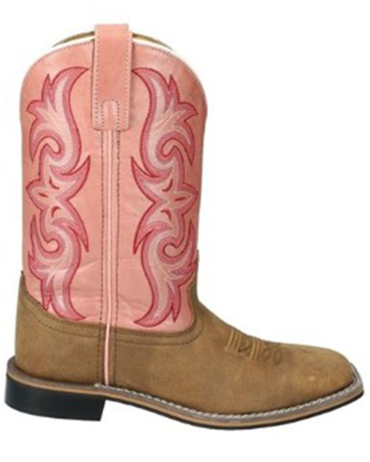 Image #2 - Smoky Mountain Women's Olivia Western Boots - Broad Square Toe, Pink, hi-res