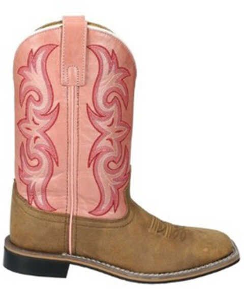 Image #2 - Smoky Mountain Women's Olivia Western Boots - Broad Square Toe , Pink, hi-res
