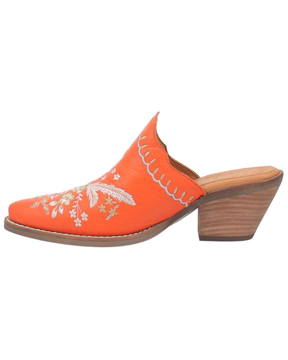 Image #3 - Laredo Women's Wildflower Mules - Snip Toe, Orange, hi-res