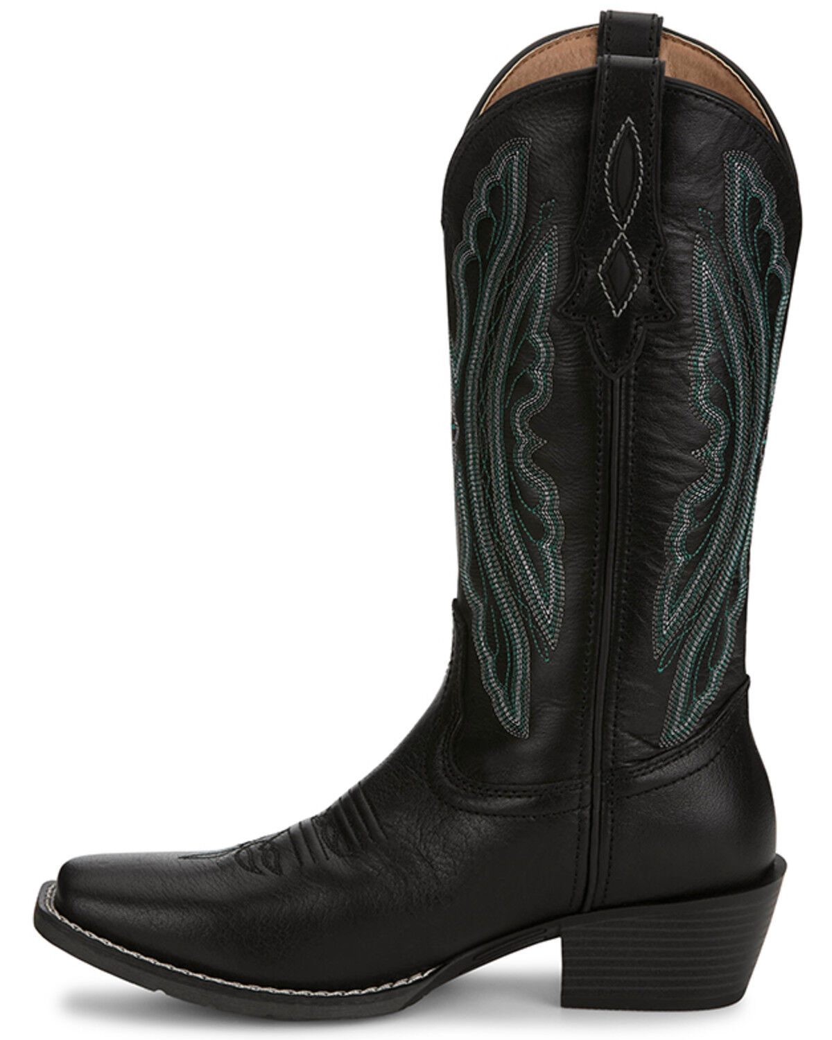 Image #3 - Justin Women's Rein Western Boots - Square Toe, Black, hi-res