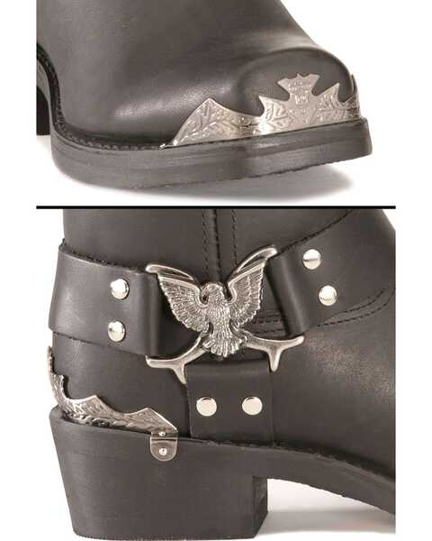 Image #2 - Dingo Eagle Harness Boots - Square Toe, Black, hi-res