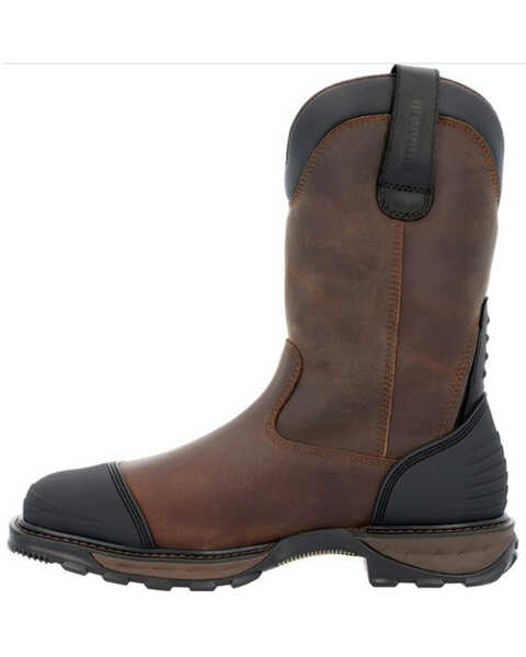 Image #3 - Durango Men's 11" Waterproof Western Work Boots - Steel Toe, Brown, hi-res