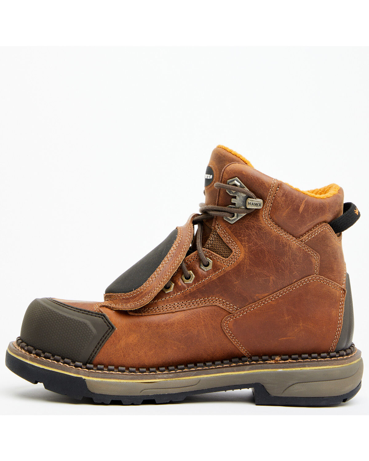 Image #3 - Hawx Men's Crew Chief External Met Guard Work Boots - Composite Toe, Brown, hi-res