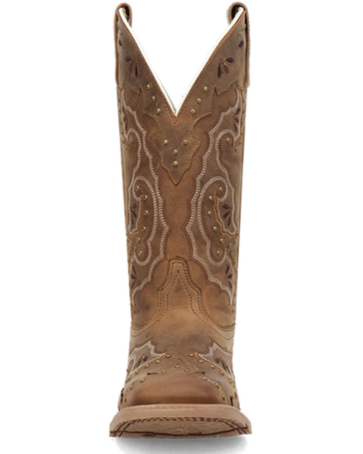 Image #4 - Laredo Women's Lottie Performance Western Boots - Broad Square Toe, Sand, hi-res