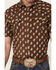 Image #3 - Cody James Men's Jockey Paisley Print Short Sleeve Snap Western Shirt , Brown, hi-res
