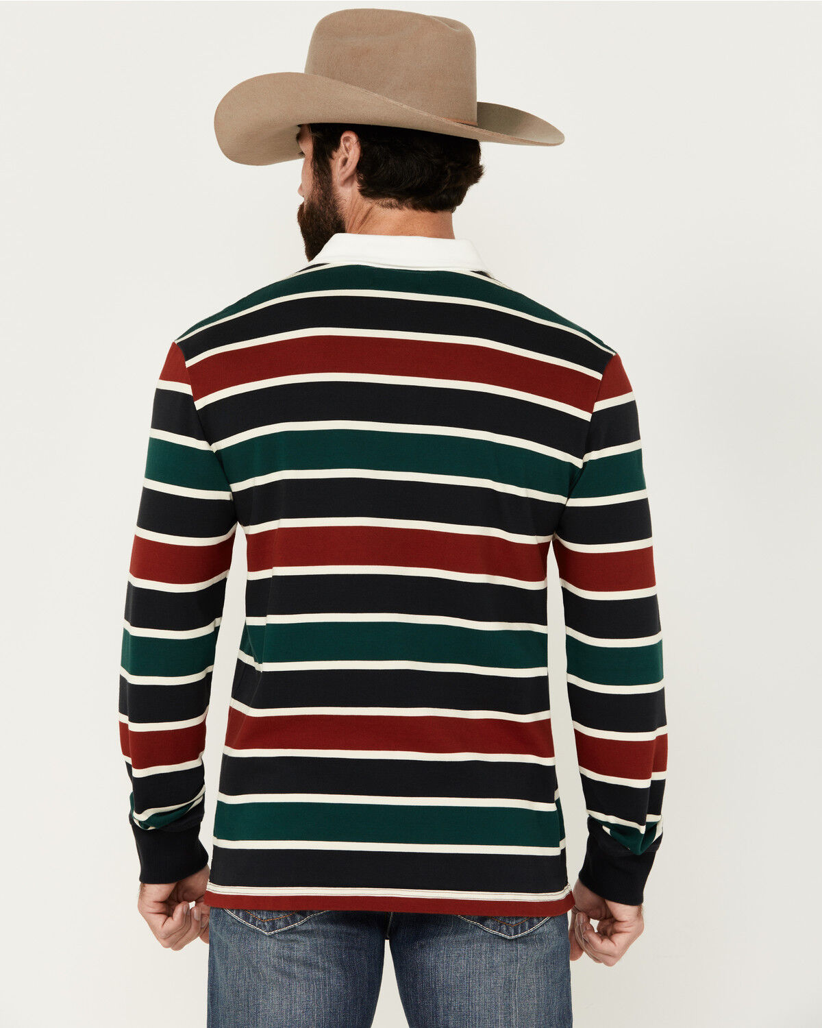 Image #4 - Pendleton Men's Decker Rugby Striped Long Sleeve Polo Shirt, , hi-res