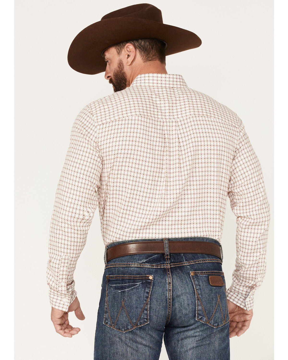 Image #4 - Cody James Men's Getaway Check Button-Down Western Shirt, White, hi-res