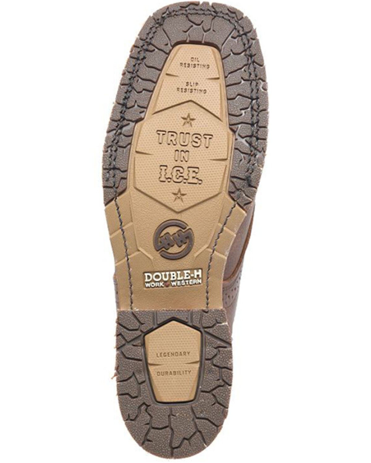 Image #6 - Double H Men's Cody Western Performance Boots - Square Toe, Brown, hi-res