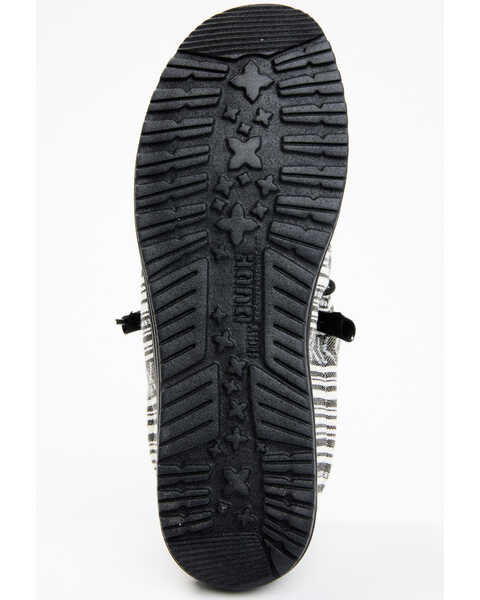 Image #7 - HEYDUDE Men's Wally Serape Print Casual Shoes - Moc Toe, Black/white, hi-res