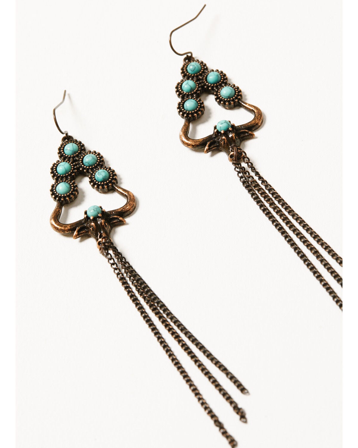 Image #2 - Shyanne Women's Mystic Skies Longhorn Tassel Necklace & Earrings Set - 2-Piece, Rust Copper, hi-res