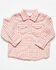 Image #1 - Angel Dear Infant Girls' Plaid Print Long Sleeve Snap Western Shirt, Pink, hi-res